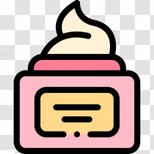 Beauty Cream - Pink Cream Jar With Skincare Lotion Transparent PNG