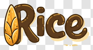 Rice Logo - Rice Text Illustration Transparent PNG