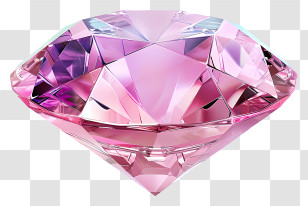 Pink Diamond - Elegant Pink Diamond Sparkling Design Transparent PNG