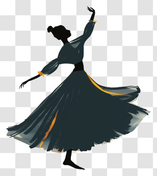 Dancer Silhouette - Graceful Dancer Silhouette Transparent PNG