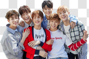 Kpop - Group Of Happy Friends Transparent PNG