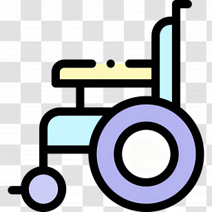 Wheelchair - Minimalistic Wheelchair Icon Illustration Transparent PNG