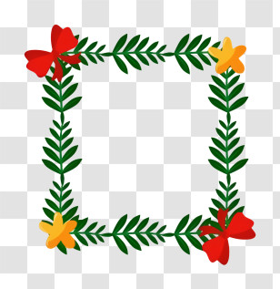 Black Background - Floral Frame Decoration Transparent PNG