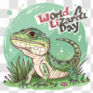 World Lizard Day - Green Lizard For World Lizard Day Transparent PNG
