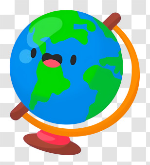 Book - Cute Globe For Learning Geography Transparent PNG