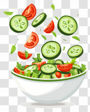 Fresh Salad - Vegetable Salad With Fresh Ingredients Transparent PNG