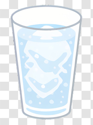 Soda - Glass Of Water With Ice Cubes Transparent PNG
