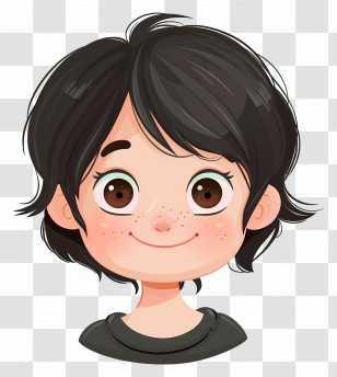Child - Smiling Cartoon Girl Transparent PNG
