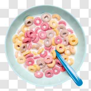 Bowl Of Cereal - Bowl Of Cereal With Milk Transparent PNG