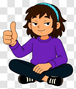 Boy Giving Thumbs Up - Cartoon Character Giving Thumbs Up Transparent PNG
