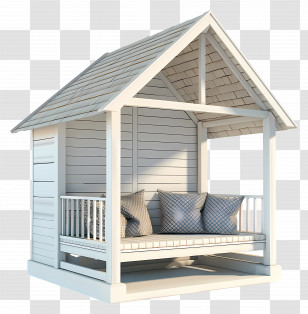 Summer Shelter - Relaxing Outdoor Gazebo With Cushions Transparent PNG