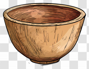 Wooden Bowl - Rustic Wooden Bowl Transparent PNG