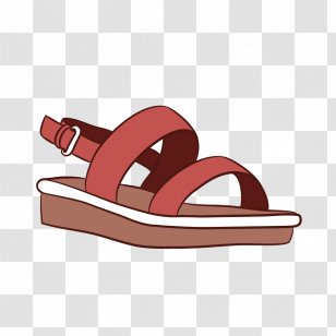 Sandal Court Shoe Footwear - Vector Creative Hand-painted Flat Sandals Transparent PNG