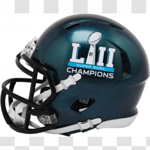 American Football Helmets Super Bowl LII Lacrosse Helmet Philadelphia Eagles NFL - Headgear Transparent PNG