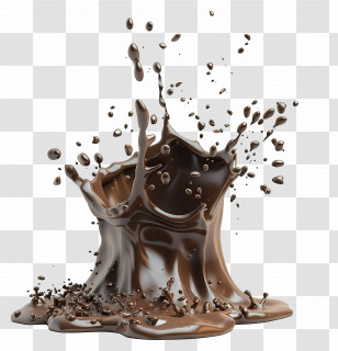 Splash Soil - Dynamic Chocolate Splash Illustration For Food Concepts Transparent PNG