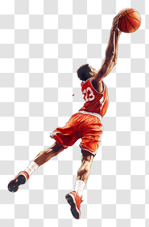 Slam Dunk - Basketball Player In Action Transparent PNG