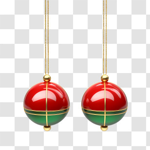 Christmas Ball - Red And Green Christmas Ornaments Transparent PNG