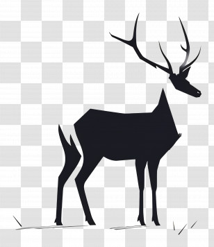 Deer - Deer Silhouette Wildlife Illustration Transparent PNG