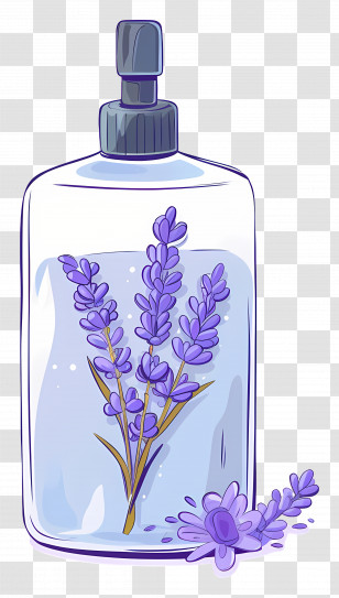Lavender Shampoo - Lavender Scented Bottle Illustration Transparent PNG