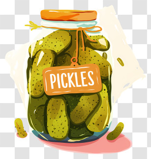 Pickle Jar - Jar Of Pickles Illustration Transparent PNG