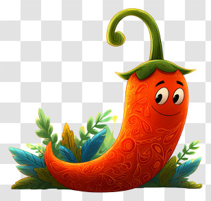 Cartoon Chili - Red Smiling Chili Cartoon Transparent PNG