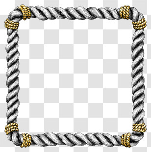 Nautical Rope Border - Rope Frame Transparent PNG