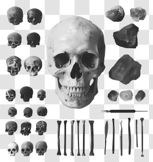 Skull - Human Skulls And Bones Anatomy Collection Transparent PNG