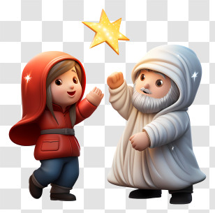 Child With Red Hood - Magical Characters With Star Transparent PNG