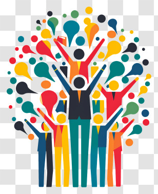 Employee Appreciation Day - Colorful Group Of People Celebrating Transparent PNG