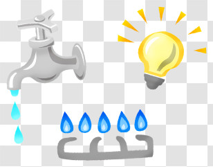 Icon - Utilities: Water, Electricity, And Gas Transparent PNG