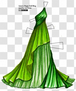 Paper Doll Dress Evening Gown - Fashion Design - Shading Material Transparent PNG