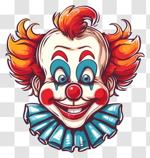 Clown - Colorful Clown Face Illustration Transparent PNG