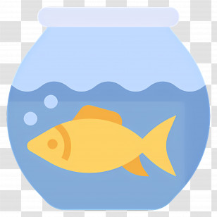 Fish Tank - Goldfish In A Bowl Illustration Transparent PNG