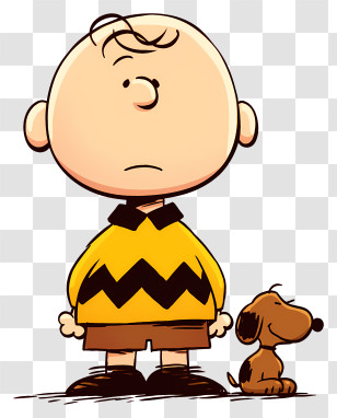 Charlie Brown - Cartoon Character Boy With Dog Companion Transparent PNG