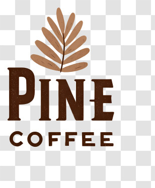 Pine Coffee Logo - Brown Pine Coffee Logo Transparent PNG