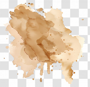 Beige Watercolor Stain - Brown Coffee Stain Transparent PNG