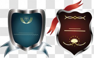 Euclidean Vector - Shield - Classical Retro Button Material Transparent PNG