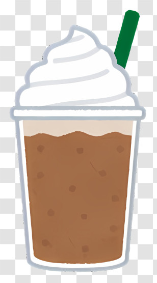 Coffee Cream - Whipped Cream Frappe In A To-Go Cup Transparent PNG