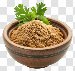 Coriander Powder - Brown Powder In A Bowl Transparent PNG