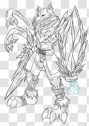 digimon weregarurumon coloring pages