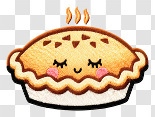 Freshly Baked Pie - Cute Embroidered Pie Patch Transparent PNG