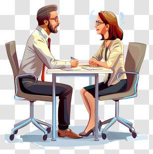 Interview - Business Meeting In Office Transparent PNG