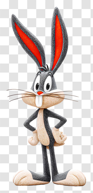 Bugs Bunny - Cartoon Rabbit With Long Ears Transparent PNG