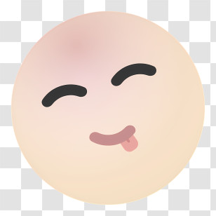 Sly Smile - Happy Face Emoji With Tongue Out Transparent PNG