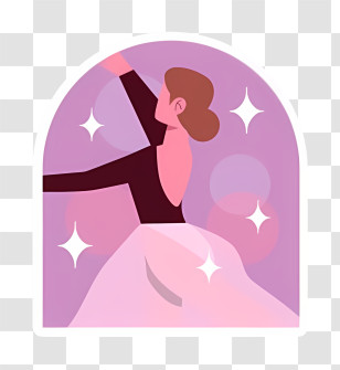 Dancer - Ballet Dancer In Pink And Black Transparent PNG