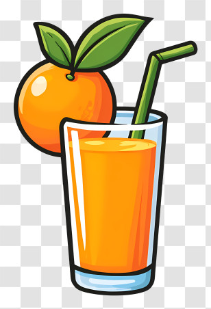Juice Icon - Orange Juice Cartoon Illustration Transparent PNG