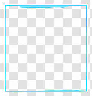 Neon Blue Frame - Blue Decorative Square Frame Transparent PNG