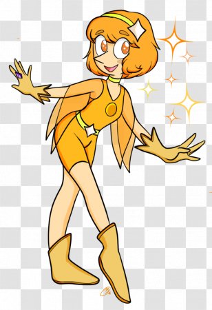 Pearl Steven Universe Gemstone Orange Yellow - Happiness - Cartoon Torn Shorts Transparent PNG
