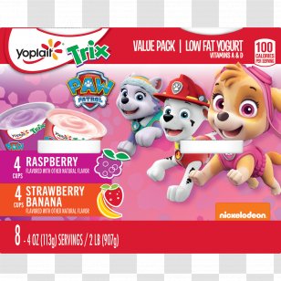 Yoplait Yoghurt Trix Go-Gurt Food - Toy - Strawberry Transparent PNG