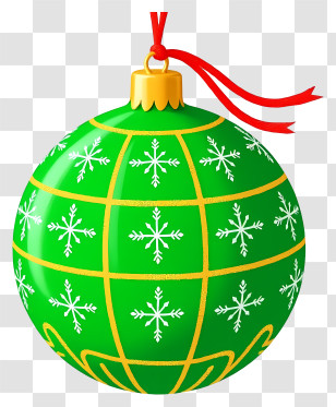 Christmas Ball - Green Christmas Ornament Transparent PNG